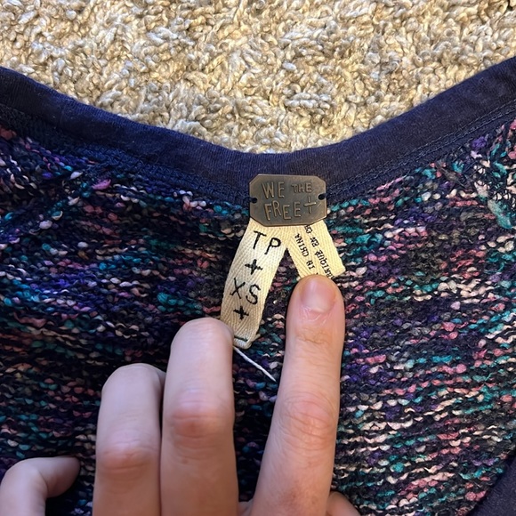 Free People Marled Knit Pullover Sweater Size XS - Picture 4 of 8